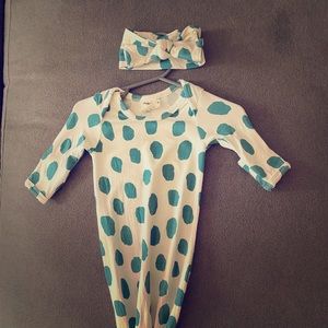 Spearmint Love Knotted Gown and Bow